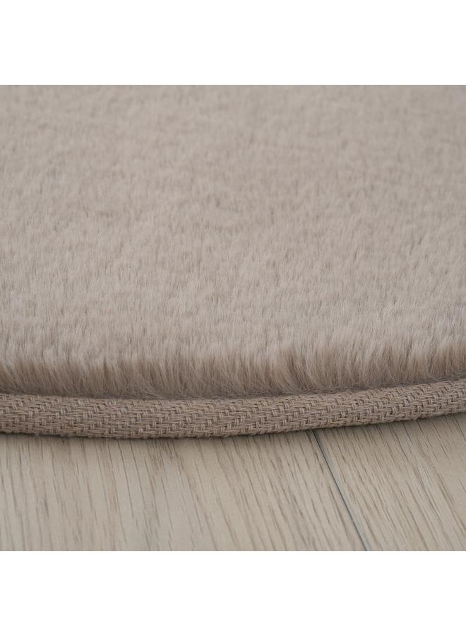 Rabbit Fur Round Rug 90 Cm
