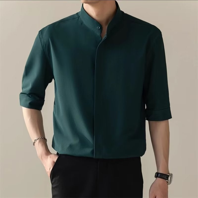 Mens Fashion Short Sleeve White - Image 4