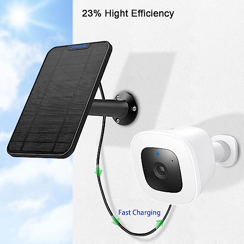 Shyueda Solar Panel Compatible with Eufycam 3/3C/2C/2C Pro/2/2 Pro/E20/E40/E/S40/S220/L40/L20, with 13.1ft Waterproof Charging Cable, IP65 Weatherproof,Includes Micro USB to Type-c Adapter - Image 3