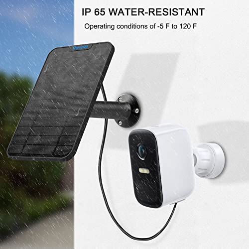 Shyueda Solar Panel Compatible with Eufycam 3/3C/2C/2C Pro/2/2 Pro/E20/E40/E/S40/S220/L40/L20, with 13.1ft Waterproof Charging Cable, IP65 Weatherproof,Includes Micro USB to Type-c Adapter - Image 5