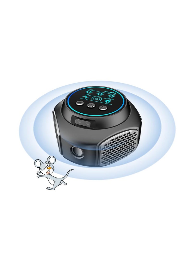 SYOSI طارد آفات بالموجات فوق الصوتية، طارد السناجب القابل للتوصيل، طارد القوارض الداخلي، طارد القوارض الفئران بالموجات فوق الصوتية الداخلية، طارد الفئران وإزالة الخفافيش للتحكم في الجرذان للمناطق العلوية والكراج والقبو والمساحة الضيقة - Image 1