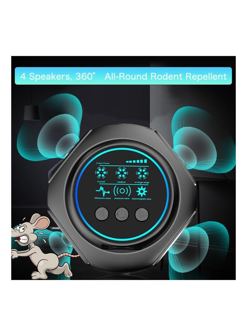 SYOSI طارد آفات بالموجات فوق الصوتية، طارد السناجب القابل للتوصيل، طارد القوارض الداخلي، طارد القوارض الفئران بالموجات فوق الصوتية الداخلية، طارد الفئران وإزالة الخفافيش للتحكم في الجرذان للمناطق العلوية والكراج والقبو والمساحة الضيقة - Image 3