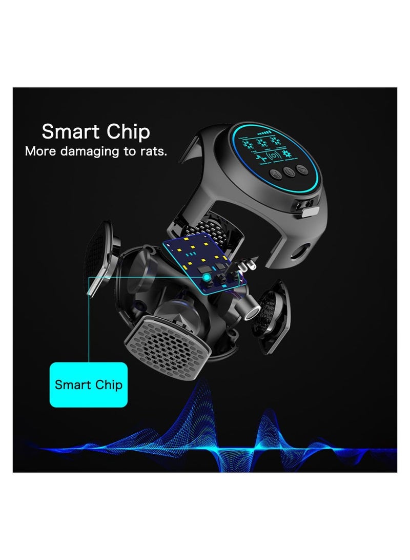 SYOSI طارد آفات بالموجات فوق الصوتية، طارد السناجب القابل للتوصيل، طارد القوارض الداخلي، طارد القوارض الفئران بالموجات فوق الصوتية الداخلية، طارد الفئران وإزالة الخفافيش للتحكم في الجرذان للمناطق العلوية والكراج والقبو والمساحة الضيقة - Image 5