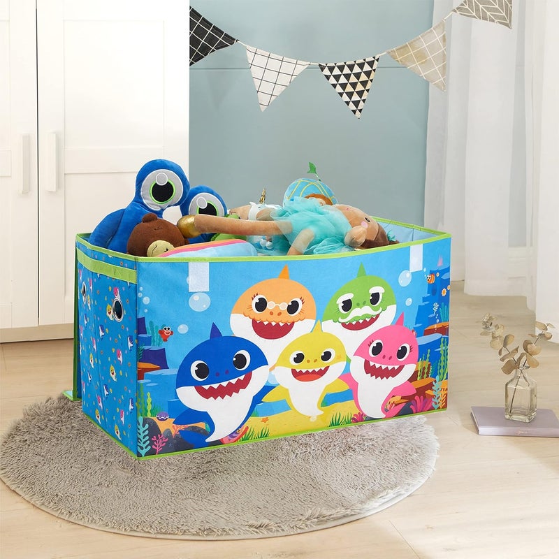 Idea Nuova Baby Shark Collapsible Toy Storage Trunk - Image 5