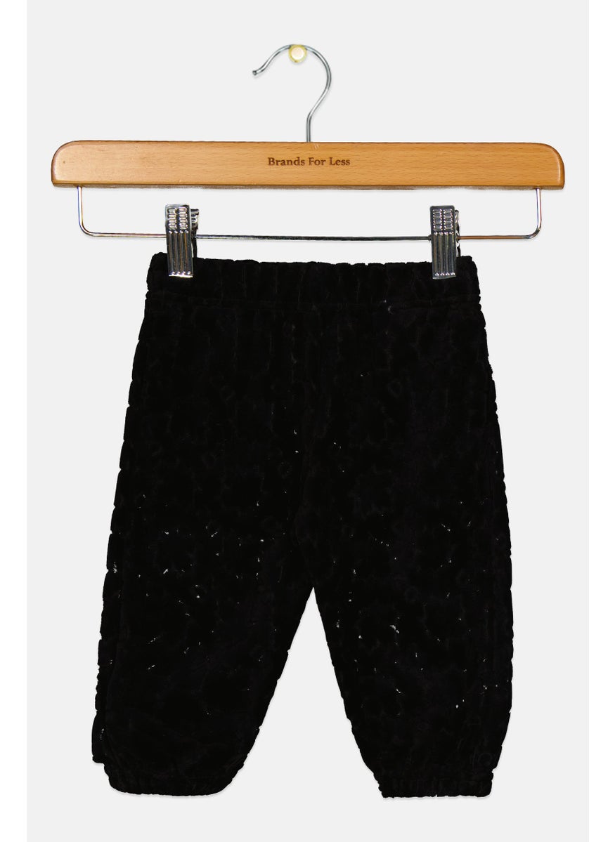 DSQUARED2 Toddlers Girl Velvet Pull On Pants, Black  - Image 1
