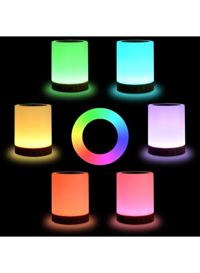 Womdee Night Light, Touch Lamp for Bedrooms Living Room Portable Table Bedside Lamps with Rechargeable Internal Battery Dimmable 2800K-3100K Warm White Light & Color Changing RGB - Image 2