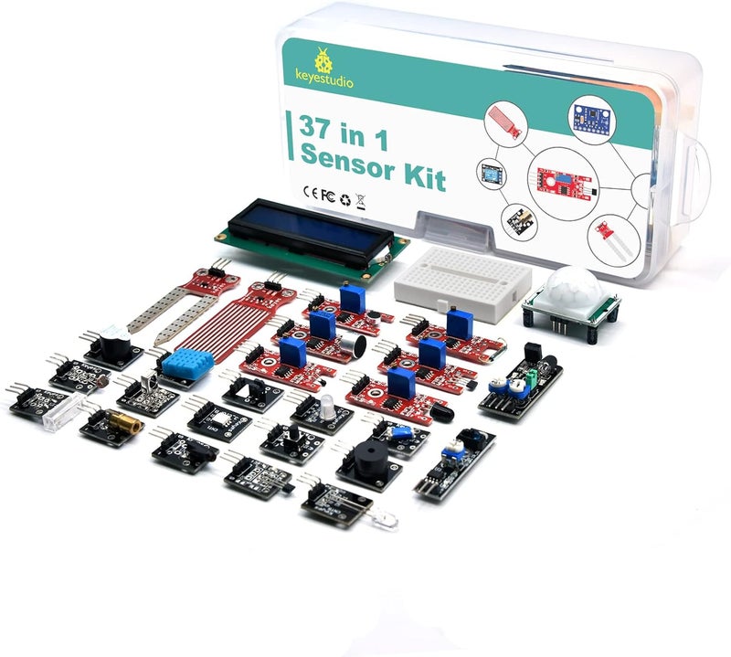كي إستديو مجموعة وحدات استشعار 37 في 1، متوافقة مع Arduino UNO R3 Mega و Raspberry Pi 4، مجموعة بدء إلكترونية مناسبة للمبتدئين - Image 5