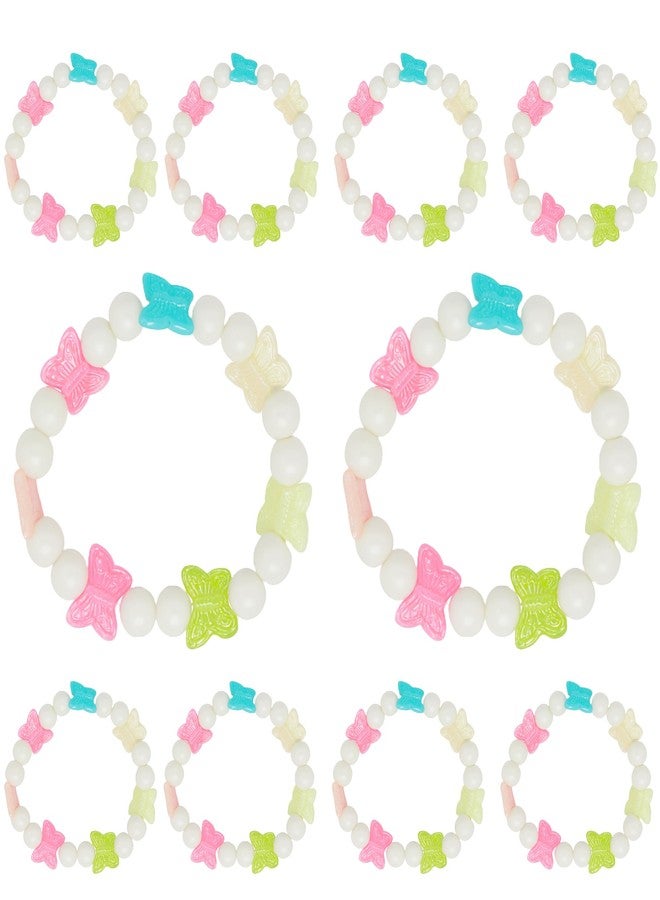 Kailash Creation Kids Girls Colorful Butterfly Cute Beaded Bracelet – Stretchable Elastic Hand Accessory for Birthday, Party & Daily_Wear Stylish | Anti Tarnish Bracelets (Butterfly, Pack of 10) - Image 1