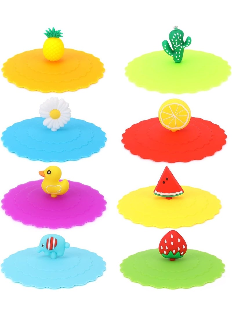Premium 6-Piece Silicone Cup Lids Set – Colorful Airtight Dust-Proof & Leak-Resistant Mug Covers, Food Grade Reusable Silicone Lids for Coffee, Tea and Hot & Cold Drinks, Heat Resistant Universal Fit Cup Covers for Home, Office and Travel Use - Image 1