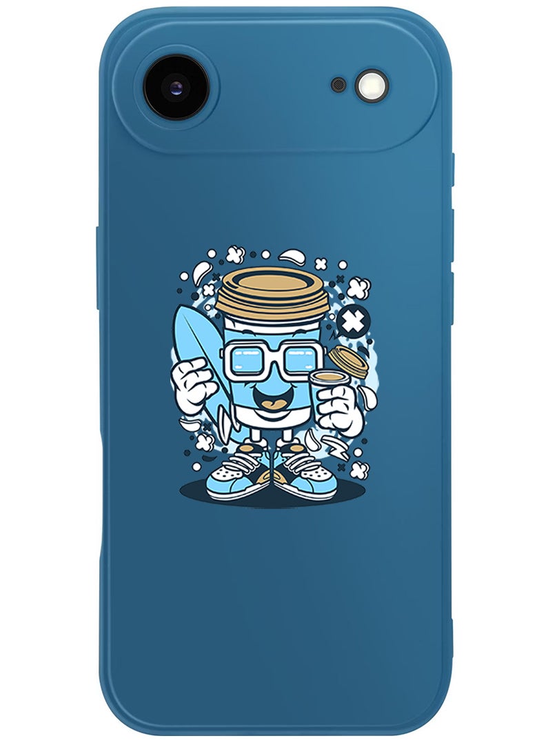 Theodor Protective Slim Fit Case Liquid Silicone Cover with Full Body Protection Anti-Scratch Shockproof Case For Apple iPhone 17 Air (Blue) Coffee can - Image 1