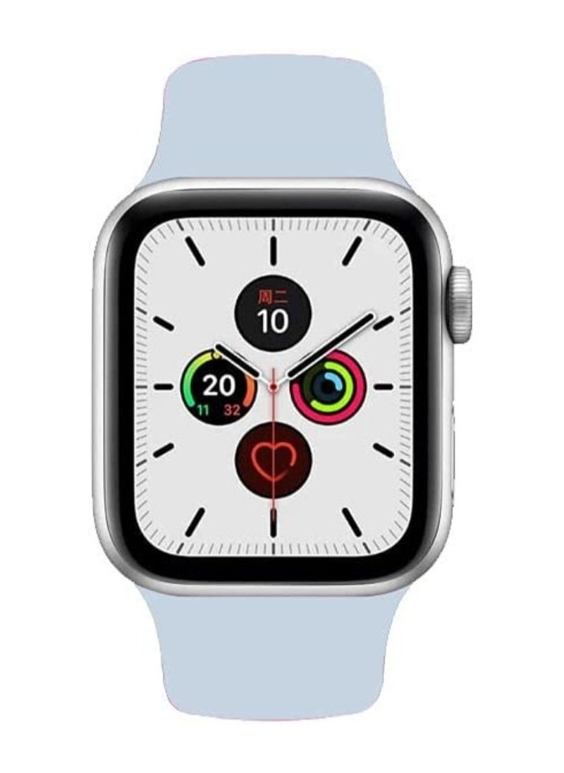 VITION - Sports Band for Apple Watch 44mm 44mm 42mm Soft Silicone Replacement Wrist Strap Compatible with iWatch Apple Watch Series 7/SE/6/5/4/3/2/1 Sky Blue - Image 1