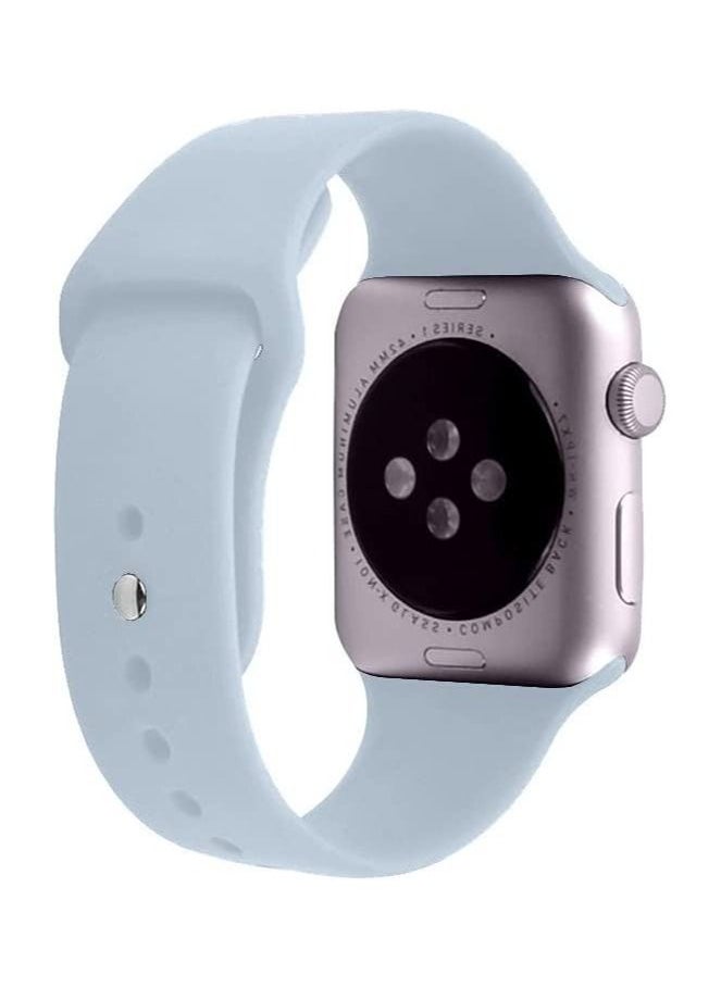 VITION - Sports Band for Apple Watch 44mm 44mm 42mm Soft Silicone Replacement Wrist Strap Compatible with iWatch Apple Watch Series 7/SE/6/5/4/3/2/1 Sky Blue - Image 1