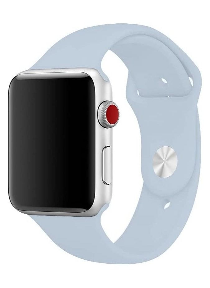 VITION - Sports Band for Apple Watch 44mm 44mm 42mm Soft Silicone Replacement Wrist Strap Compatible with iWatch Apple Watch Series 7/SE/6/5/4/3/2/1 Sky Blue - Image 1