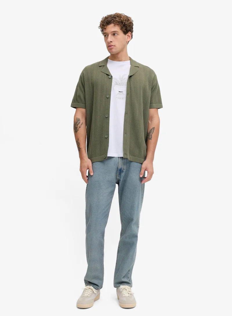 JJ Rebel  Casual Slim Fit Short Sleeve Resort Shirt for Men | Best Price UAE
