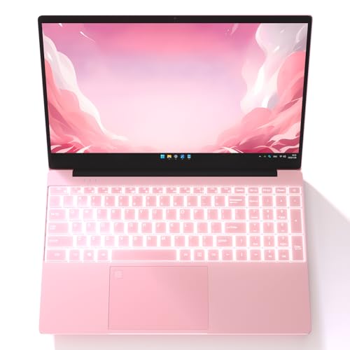 Auusda Business Laptop Computer for Work, Notebook PC for College Students, 15.6" FHD Display, 4-Core Processor, Backlit Keyboard, Fingerprint ID, Up to 10TB Storage, 32GB DDR4 RAM, 1TB NVMe, Pink - Image 4
