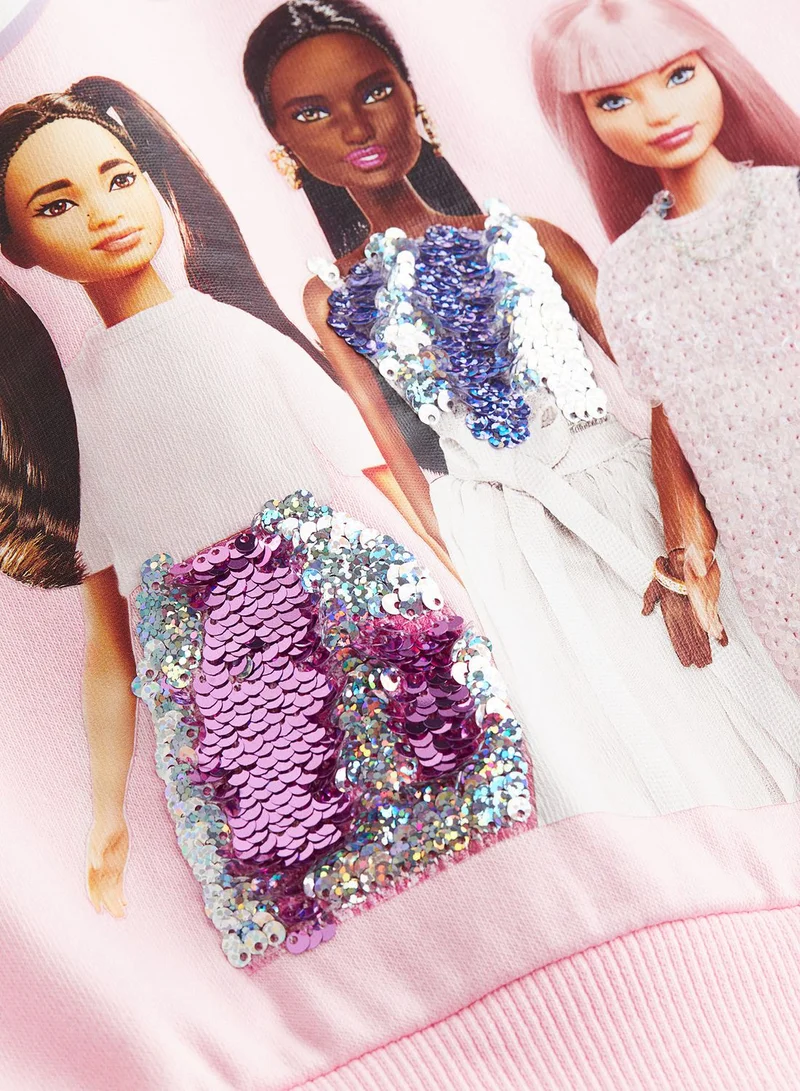 H&M Kids Barbie Print Sweatshirt