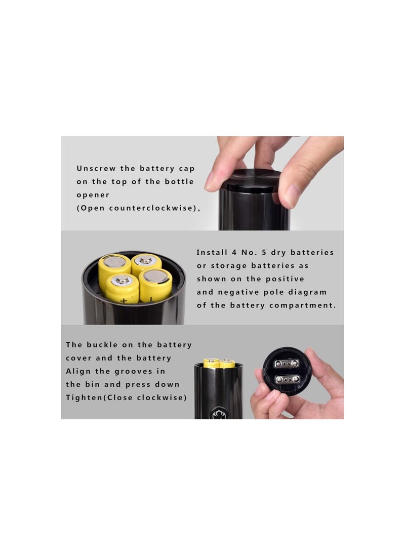 Generic - Touch Automatic Wine Opener Electric Wine Opener & Champagne Cork Automatic Electric Wine Bottle Corkscrew Opener with Foil Cutter USB Charging Cable Best Wine Gifts - Image 1