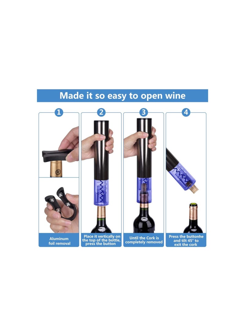 Generic - Touch Automatic Wine Opener Electric Wine Opener & Champagne Cork Automatic Electric Wine Bottle Corkscrew Opener with Foil Cutter USB Charging Cable Best Wine Gifts - Image 1