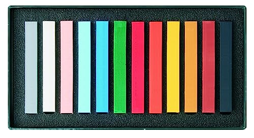 Lyra Polycrayons Soft Pastel Crayons - 12 Water Soluble Soft Pastels for Artists and Students - Highly Pigmented Lightfast Chalk Pastels for Vivid Tones and Colors and Broad or Fine Strokes - Image 2
