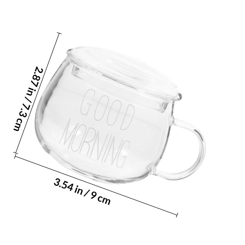 Borosilicate Glass Milk Cup Heat Resistant with Handle for Coffee Cereal Beverage - Image 3