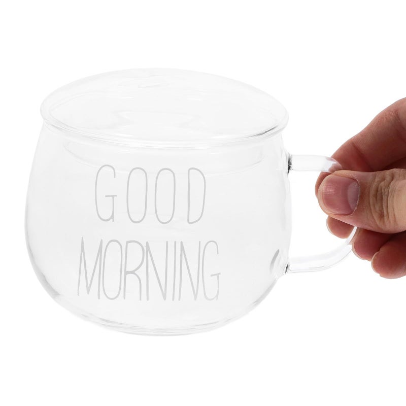 Borosilicate Glass Milk Cup Heat Resistant with Handle for Coffee Cereal Beverage - Image 4