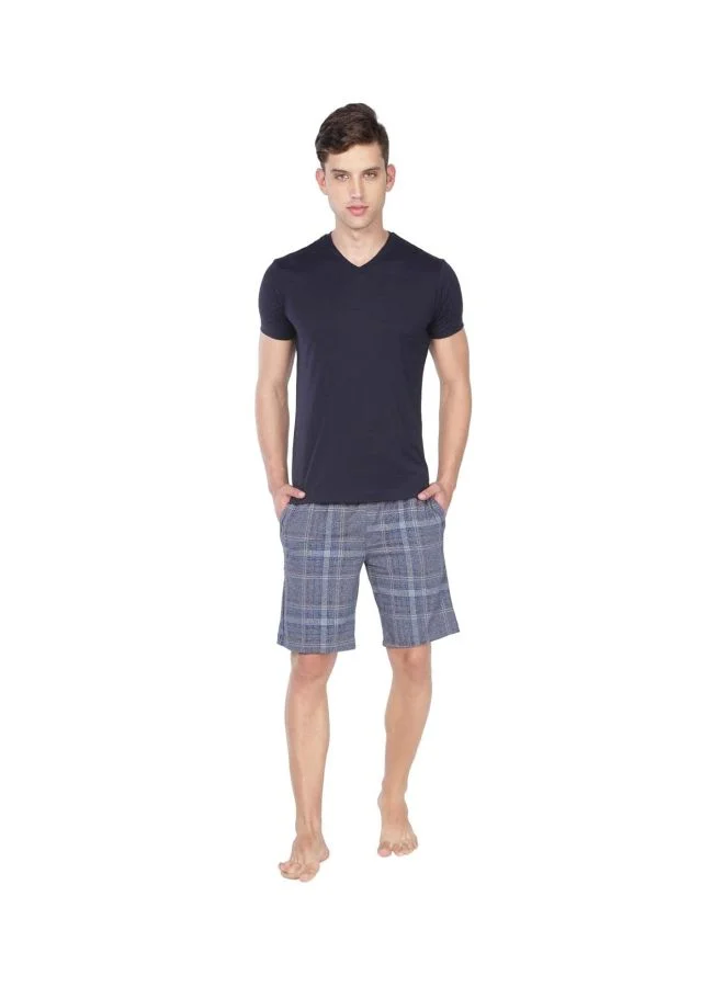 JOCKEY Jockey IM02 Men Tencel Micro Modal Cotton Elastane Stretch Regular Fit Checkered Sleep Shorts with Side Pockets