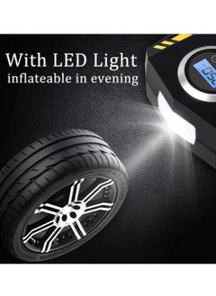 روك بو منفاخ إطارات السيارة الرقمي ضاغط هواء مع إيقاف تلقائي وإضاءة LED 12 فولت مضخة هواء محمولة سريعة لدراجة السيارة والدراجة النارية ومرتبة هوائية كروية  - Image 4