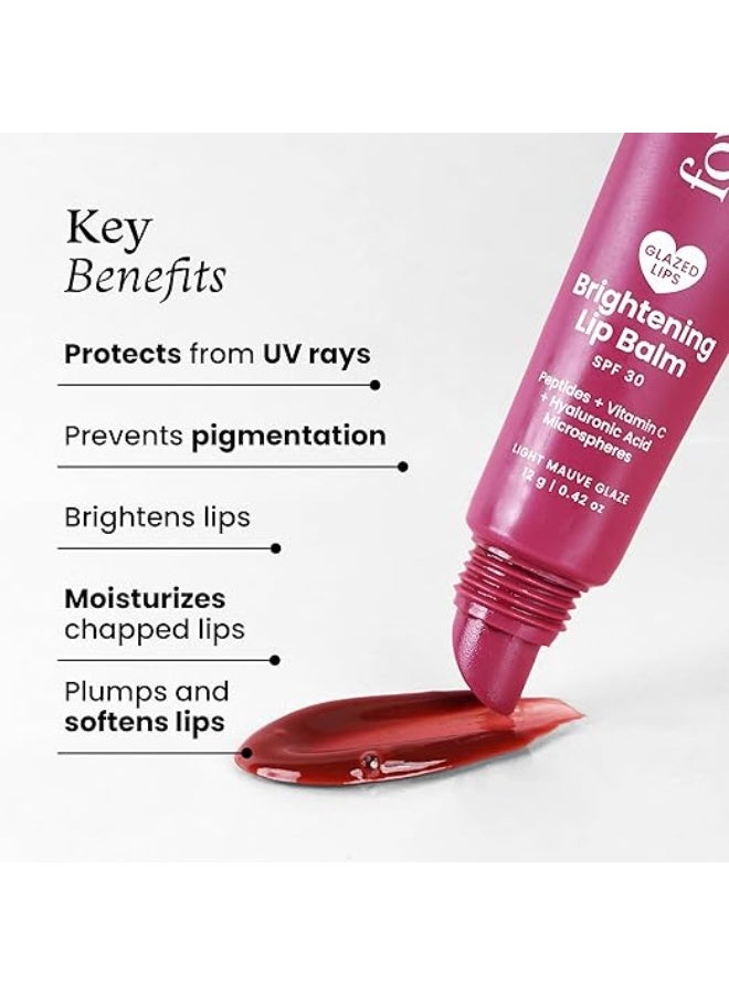 foxtale SPF 30 Brightening Lip Balm for Dark Lips with Peptides & Vitamin C | Prevents Pigmentation | Brightens & Hydrates Lips | Tinted Lip Balm -Light Mauve Glaze 12gm - Image 5