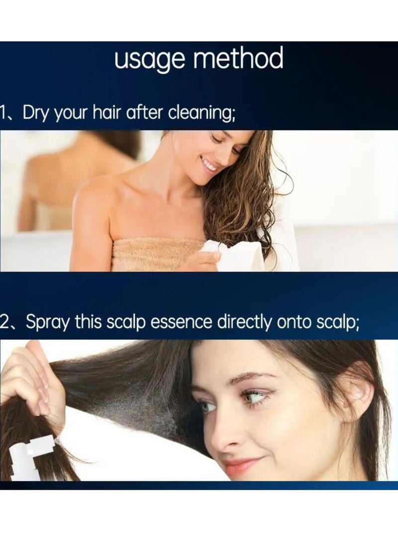 PURC - 60ml Scalp Treatment Essence Spray Activating Scalp Treatment Essence Spray for Relieve Nourish Scalp and Hair Growth Improve Itchy Dry Scalp Biotin Strengthening Hair Root Serum - Image 1