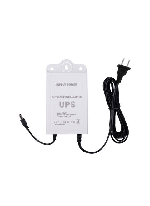 12V2A Surveillance Camera Power Adapter Rainproof Lightning Protection UPS Uninterruptible Endurance Power Adapter Wholesale-Color:Us Regulations-Specifications:Power Adapter
