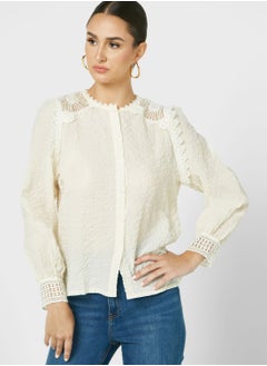 Textured Button Down Top
