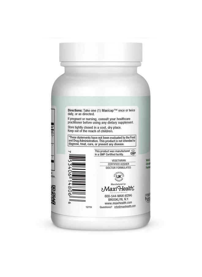 Maxi Health Circumax Supplement High Potency Vein And Circulation Formula 60 Capsules Kosher  - Image 4