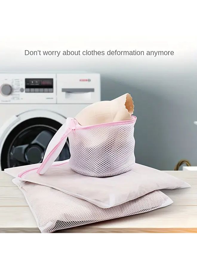 Set Of 4 Durable Mesh Laundry Bags With Zippers For Delicates Underwear And Clothes Ideal For Washing Machine - Image 5