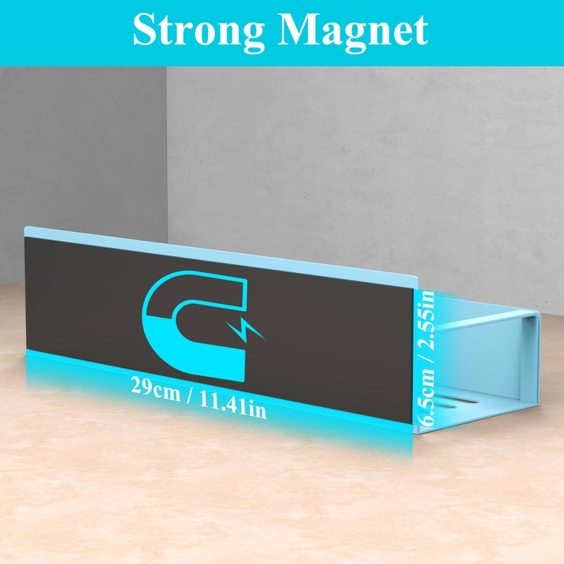 HuggieGems 6 Pack Magnetic Spice Storage Rack Organizer for Refrigerator and Oven, Blue Fridge Organizers and Storage - Image 3