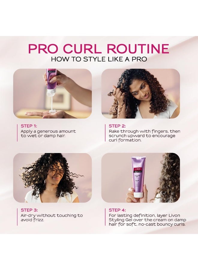 ليفون كريم ليفون ستايل برو كيرل للشعر المجعد والمتموج | كريم تحديد التجعد لترطيب وتغذية مكثفة | كريم يُترك على الشعر بزبدة الشيا والأفوكادو | ١٠٠ مل - Image 3