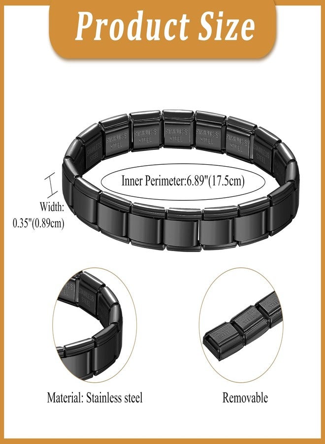 Cupimatch Unisex Italian Charm Bracelet: Stainless Steel with Detachable Modules Hand-Painted Vintage Base - Image 5
