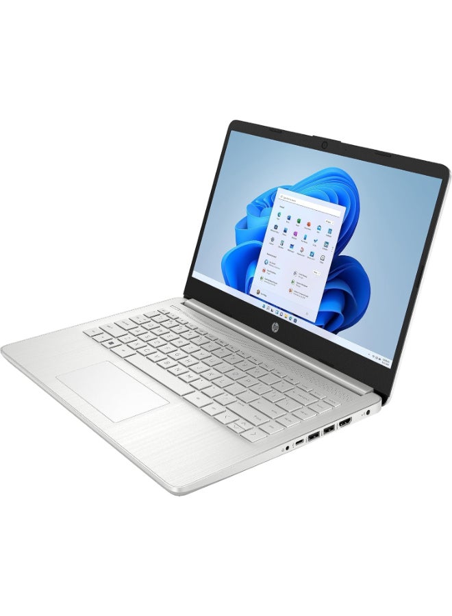 HP 14s Laptop With 14-Inch Diagonal FHD Display, Core i3-1215U Processor/8GB RAM/512GB SSD/Intel UHD Graphics/Windows 11 With 128GB external drive +Type-C to USB Hub English/Arabic Natural silver - Image 3