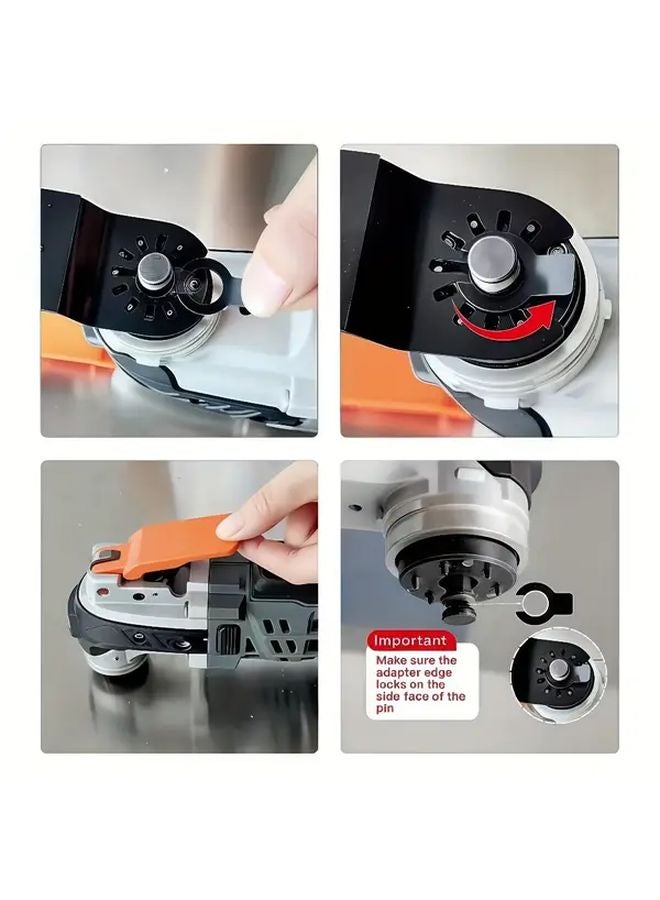 Universal Oscillating Multi Tool Accessory Kit 4pcs With Quick Release Adapter - Image 3