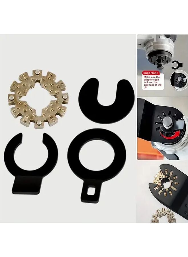 Universal Oscillating Multi Tool Accessory Kit 4pcs With Quick Release Adapter - Image 2