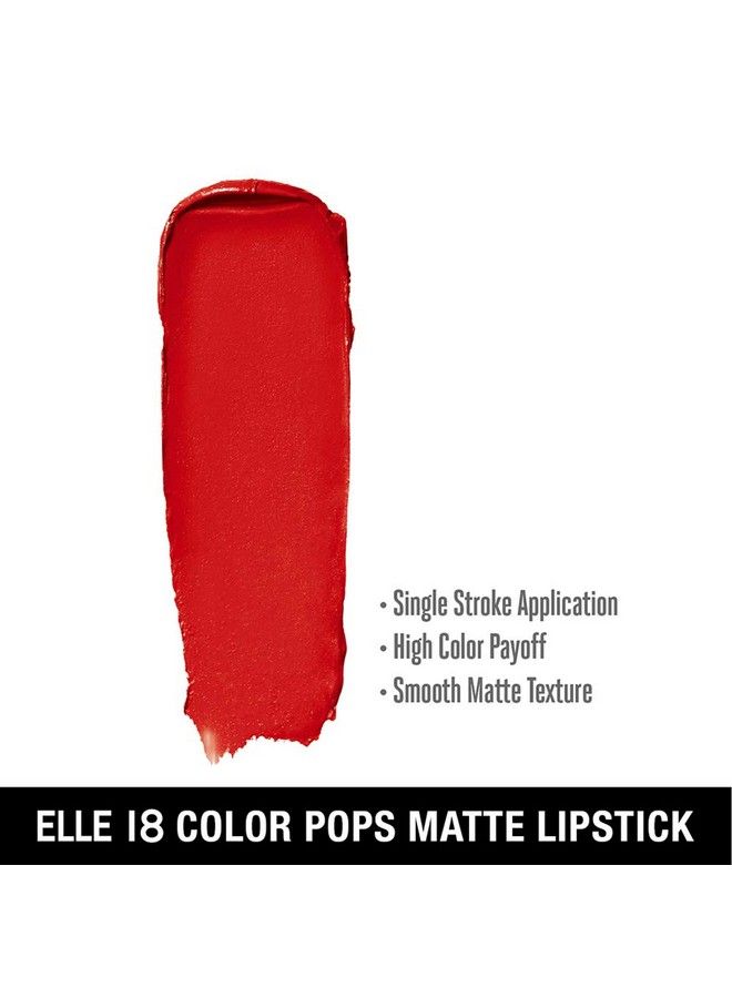 Elle18 أحمر شفاه روكستار الأحمر (مات) - Image 5