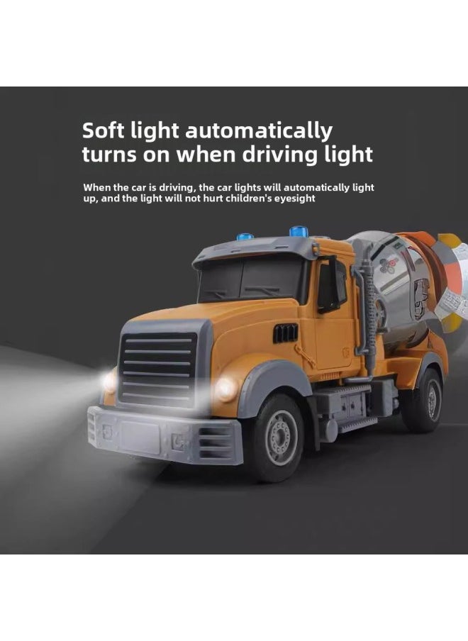 Generic Large Remote Control Engineering Vehicle Four-way Six-way Simulation Electric Mixing Sanitation Children's Toys Gift Factory-Color:6-way Engineering Mixer Truck  - Image 3