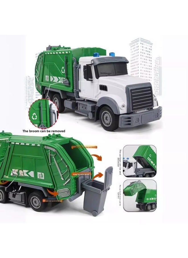 Generic Large Remote Control Engineering Vehicle Four-way Six-way Simulation Electric Mixing Sanitation Children's Toys Gift Factory-Color:6-way Engineering Mixer Truck  - Image 4
