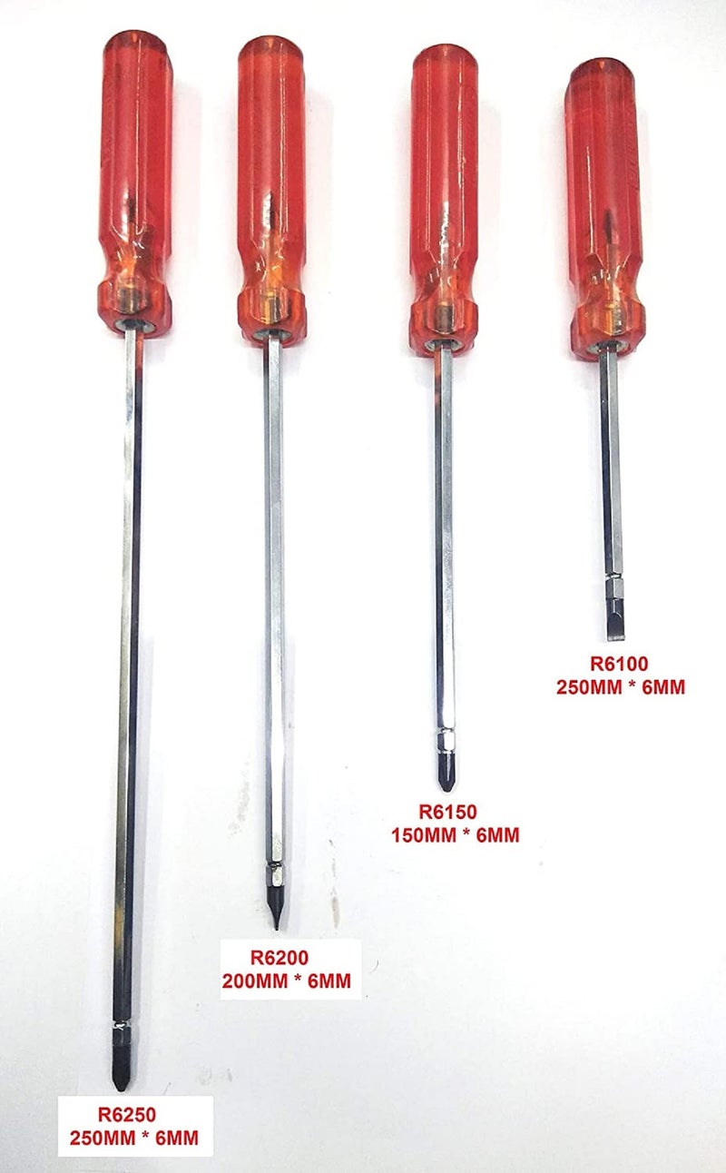 H9 2-in-1 Magnetic Screw Drivers with Long Handle & hardern tips Screwdriver Set (Pack of 5) (2", 4", 6", 8" & 10") - Image 5