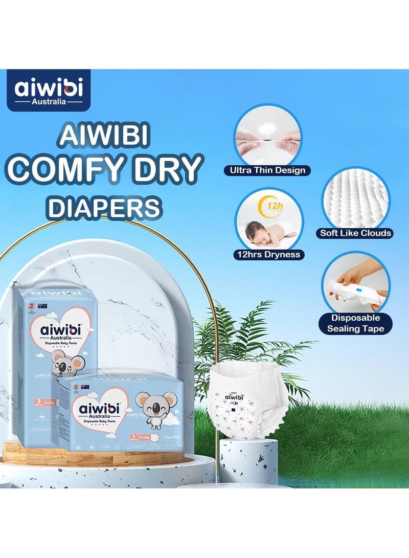 Aiwibi Comfy Dry Baby Pants Size 3-M (6-11kg) 48 Pcs - Image 3