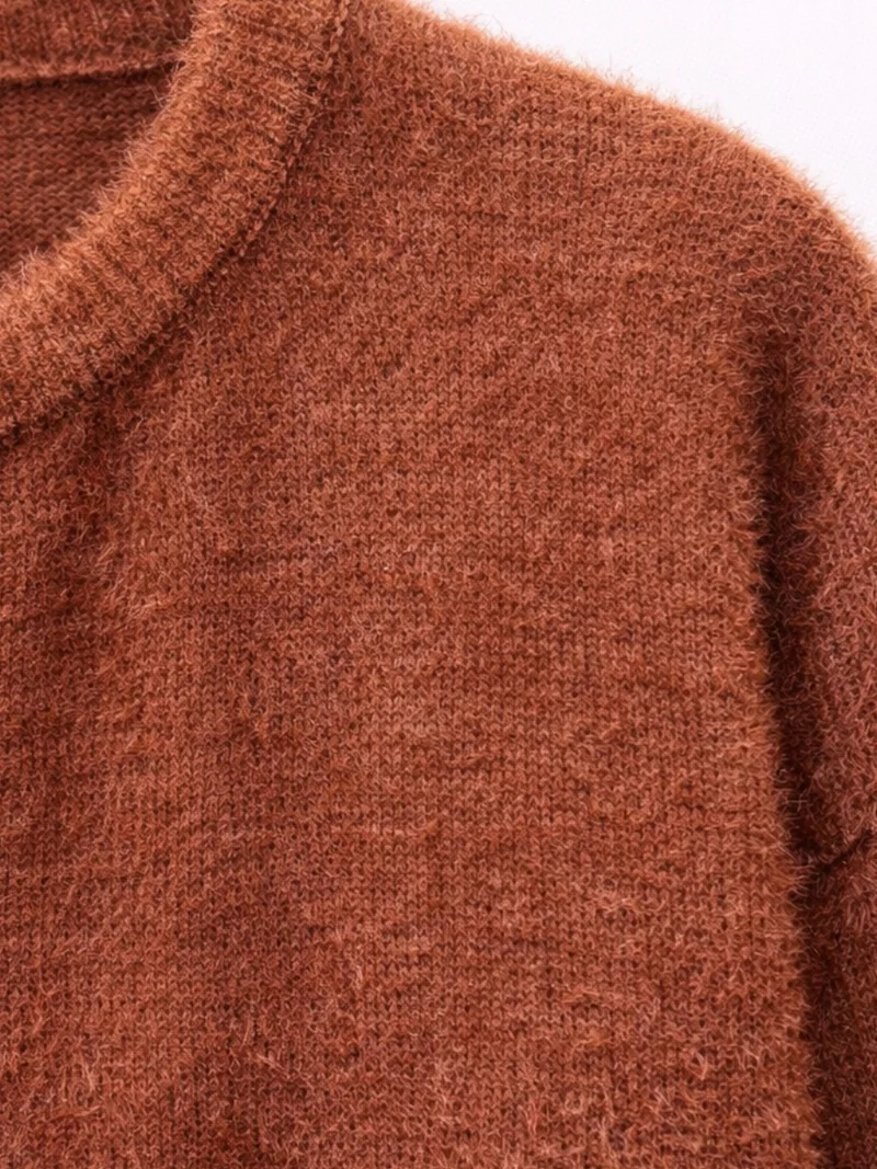 ميكسراي Mixray Buttoned Oversize Textured Cardigan