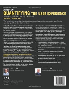 Morgan Kaufmann Quantifying the User Experience: Practical Statistics for User Research  - Image 2