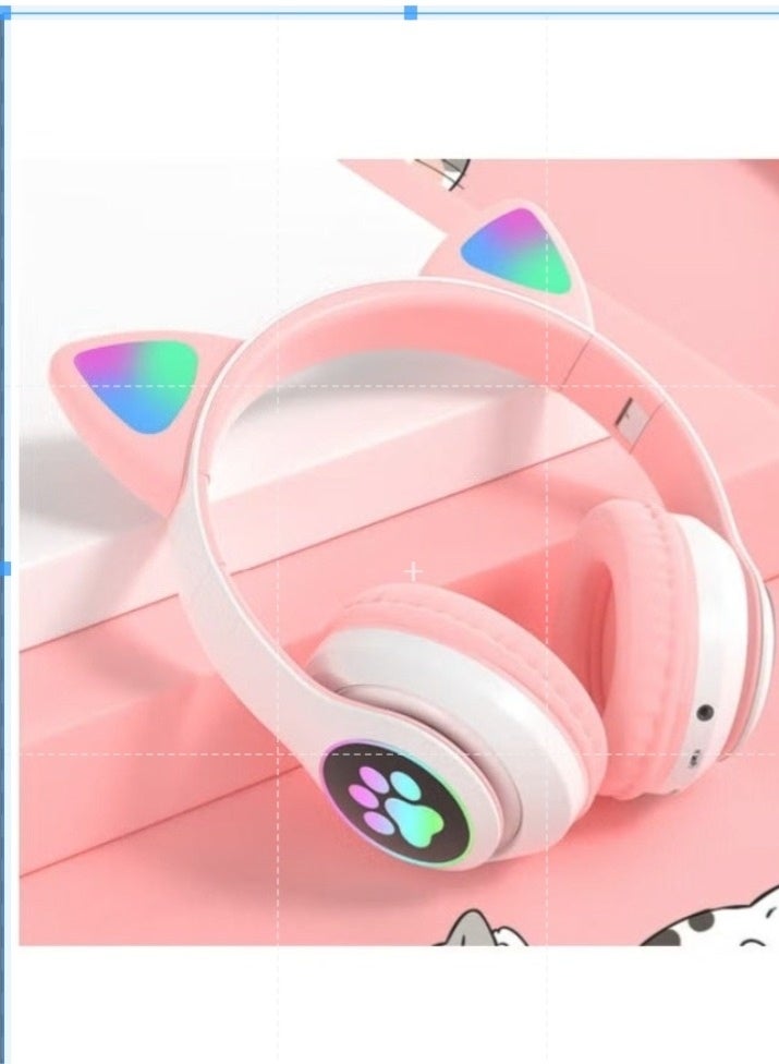 Cat Ears Foldable Headset Multicolour