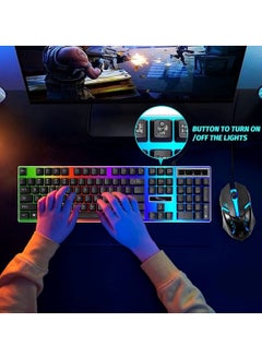 G21 G21 Wired Keyboard Usb Gaming Mechanical Feel Colorful Backlight Laptop Keyboard With Mouse  - Image 3