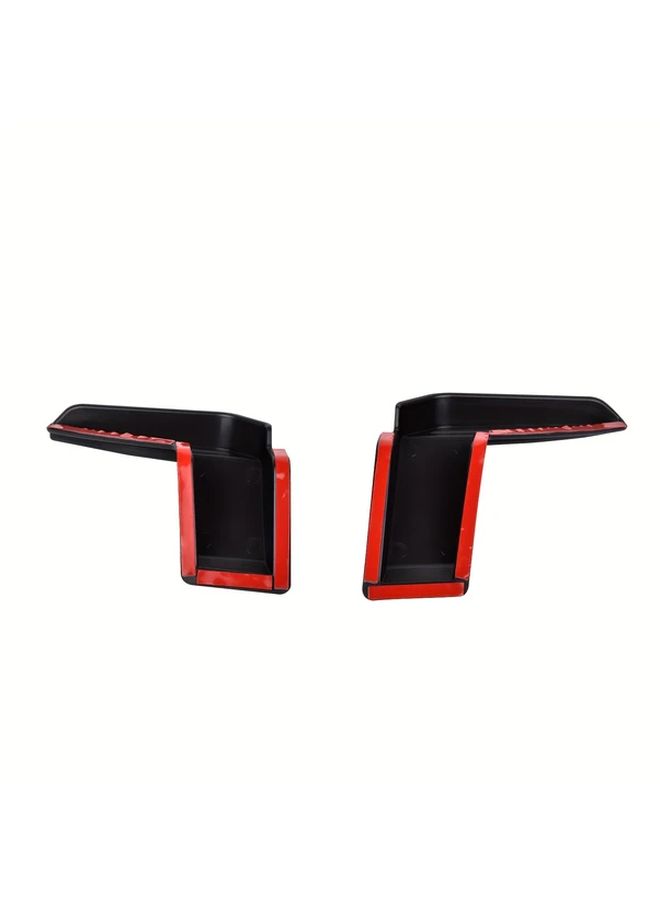 Black ABS Plastic Rear Windshield Heating Wire Covers Set Of 2 Easy Adhesive Installation Durable Weather Resistant - Image 2