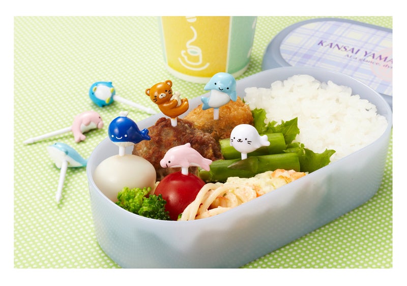 Japonmania Torune Food Pick Dolphins & Sea Friends  8 Picks Per Pack (P-3081) - Image 3